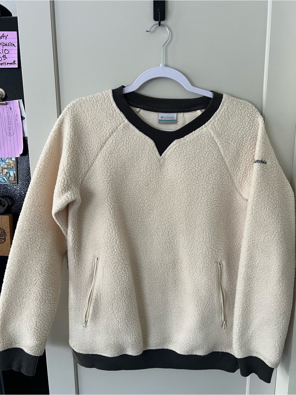 Columbia Women’s Cream Sherpa Pullover Sweater
